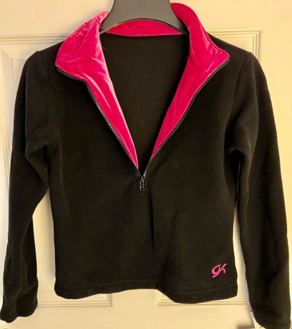 GK FLEECE JACKET LADIES X-SMALL  LgSLV HALF FRONT ZIP PULLOVER DANCE SKATE XS - Image 2