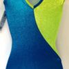 GK LIME/TURQUOISE ADULT X-SMALL MYSTIQUE SEQUINZ GYMNASTICS TANK LEOTARD AXS - Image 3