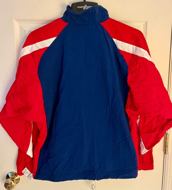 GK WARM UP JACKET ADULT SMALL SUPPLEX NAVY RED WHITE PERFORMANCE FIT GYM SZ S - Image 2