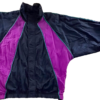 GK WARM UP ADULT LARGE CRINKLE NYLON NAVY PURPLE GREEN GYMNAST SPORT JACKET SZ L - Image 9
