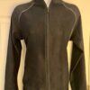 GK MICROFLEECE SKATE JACKET ADULT SMALL BLACK RAGLAN SLV CONTRAST STITCH ZIP S