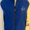 GK FLEECE VEST ADULT LARGE BY AVALANCHE BLUE BLACK GYMNASTICS LOGO Sz AL NWT!