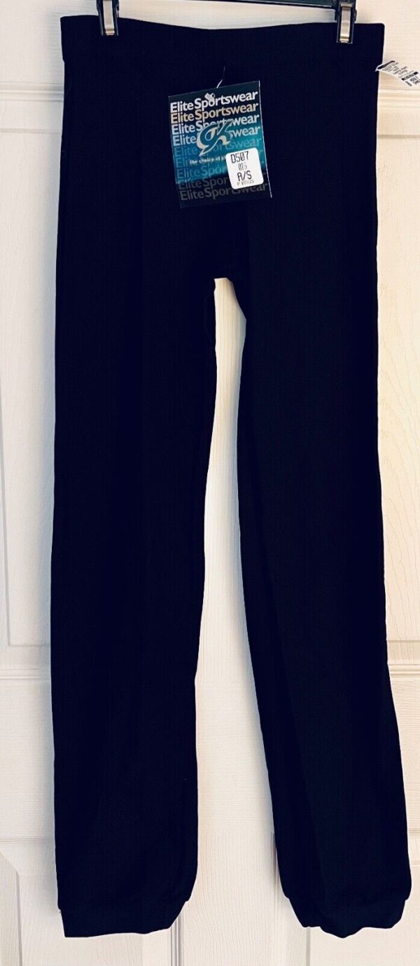 GK ELITE DANCE JAZZ LADIES SMALL BLACK COTTON SPANDEX CUFFED PANTS SZ S NWT! - Image 6