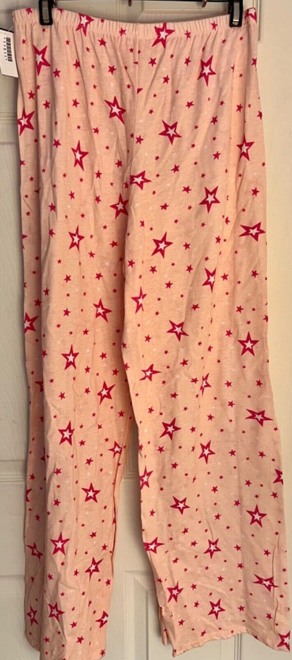 GK LOUNGE JUNIOR LARGE (11-13) STARRY NIGHT COTTON PINK PJ BOTTOMS Sz JUNIOR L - Image 4