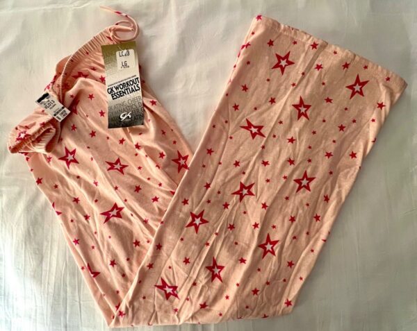 GK LOUNGE JUNIOR LARGE (11-13) STARRY NIGHT COTTON PINK PJ BOTTOMS Sz JUNIOR L - Image 5