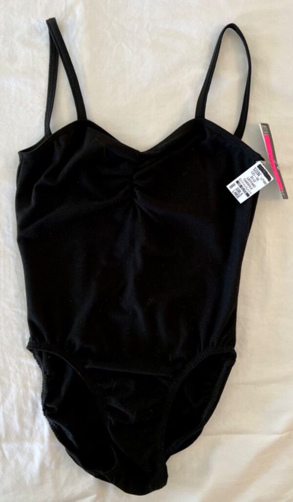 GK ELITE BLACK CHILD LARGE CAMISOLE COTTON/SPANDEX BALLET DANCE GYMNASTICS Sz CL - Image 6