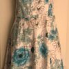 PIACE SUNDRESS LADIES MEDIUM WHITE TEAL FLORAL PRINT COTTON Sz M EUC!