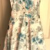 PIACE SUNDRESS LADIES MEDIUM WHITE TEAL FLORAL PRINT COTTON Sz M EUC! - Image 3