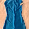 GK TOUSSE' SUIT BIKETARD GIRLS LARGE SLVLS BLUE NYLON/SPANDEX DANCE RUNNING Sz L - Image 6