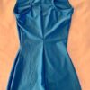 GK TOUSSE' SUIT BIKETARD GIRLS LARGE SLVLS BLUE NYLON/SPANDEX DANCE RUNNING Sz L - Image 7