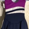 GK ICE FIGURE SKATE DRESS GIRLS MEDIUM SLVLS MICROFIBER ROYAL WHITE NAVY CM NWT! - Image 2
