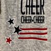GK â€œCHEERâ€ GRAPHIC GIRLS MEDIUM GRAY COTTON ATHLETIC LOUNGE STRIPES PANTS Sz CM - Image 3