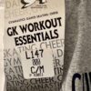 GK â€œCHEERâ€ GRAPHIC GIRLS MEDIUM GRAY COTTON ATHLETIC LOUNGE STRIPES PANTS Sz CM - Image 5