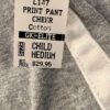 GK â€œCHEERâ€ GRAPHIC GIRLS MEDIUM GRAY COTTON ATHLETIC LOUNGE STRIPES PANTS Sz CM - Image 7