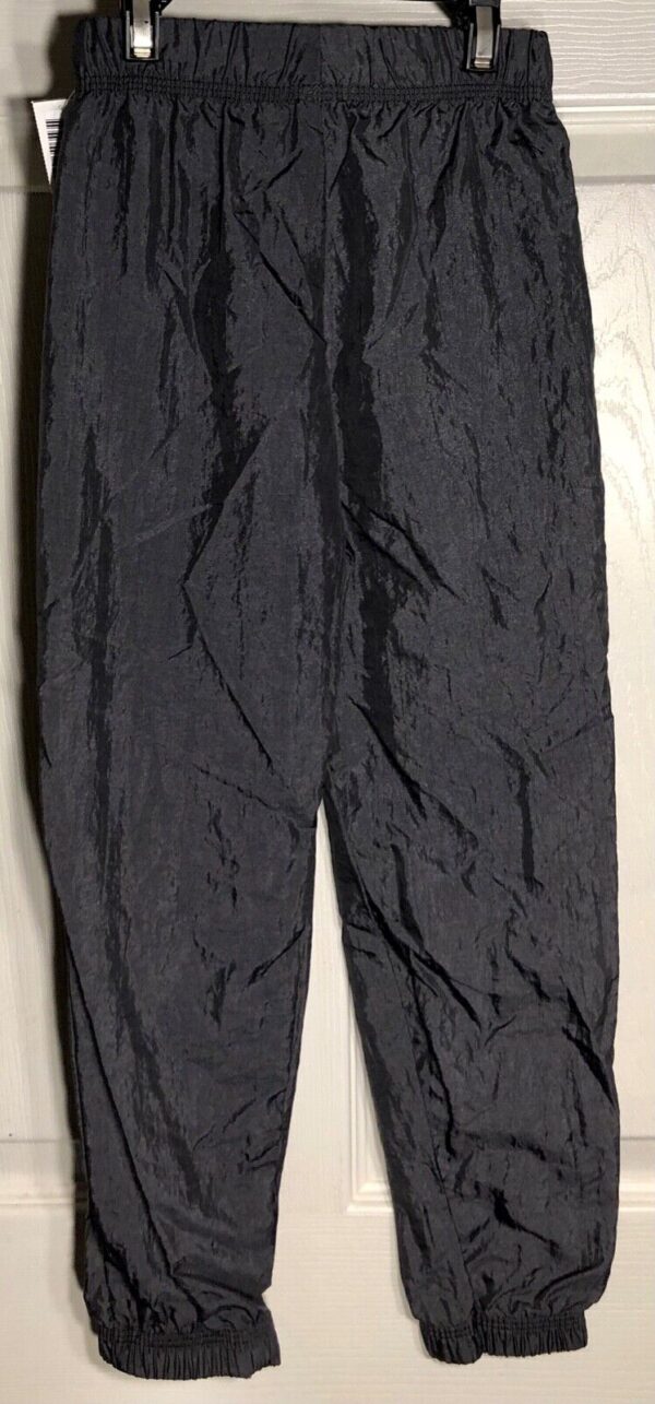 GK WARM UP CHILD X-SMALL BLACK CRINKLE NYLON GYMNASTICS ATHLETIC PANTS Sz CXS - Image 3