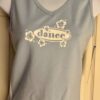 GK DANCE TANK TOP ADULT MEDIUM BLUE SURFER SPORT COTTON FLORAL GRAPHICS JA Sz AM