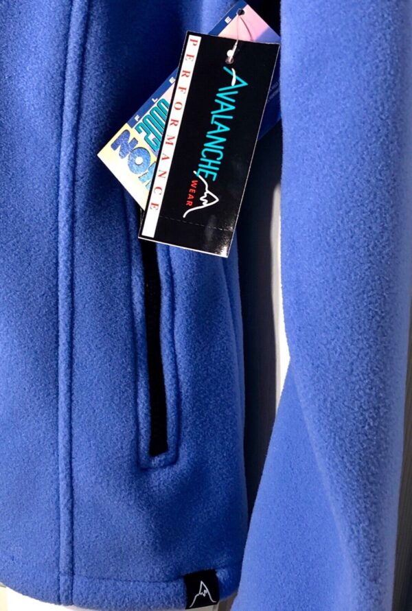 AVALANCHE CHEER FLEECE JACKET LADIES SMALL OCEAN BLUE FAUX FUR COLLAR  Sz S NWT! - Image 4