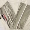 GK CHEER GRAY ATHLETIC LOUNGE PANTS SIZE LADIES LARGE COTTON WHITE STRIPES Sz AL - Image 2