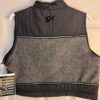 GK SKATE GIRLS MEDIUM GRAY POLY FLEECE CRINKLE NYLON CROPPED RIBBON TRIM VEST M - Image 4