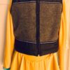 GK SKATE GIRLS MEDIUM GRAY POLY FLEECE CRINKLE NYLON CROPPED RIBBON TRIM VEST M - Image 5