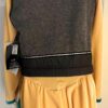 GK SKATE GIRLS MEDIUM GRAY POLY FLEECE CRINKLE NYLON CROPPED RIBBON TRIM VEST M - Image 7