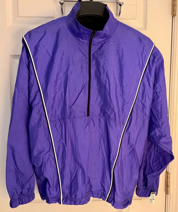 GK PULLOVER ADULT SMALL PURPLE CRINKLE NYLON GYMNASTS ACTIVEWEAR WARM UP JACKET