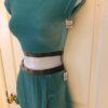 GK FIGURE SKATE ADULT SMALL GREEN GRAY VELVET CAP SLV CROP TOP & SKIRT SET AS - Image 5
