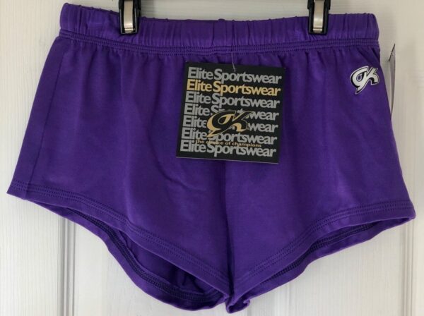 GK BOYS LARGE PURPLE GYMNASTIC RUNNING COMPETITION N/S CUT AWAY SHORTS Sz CL NWT