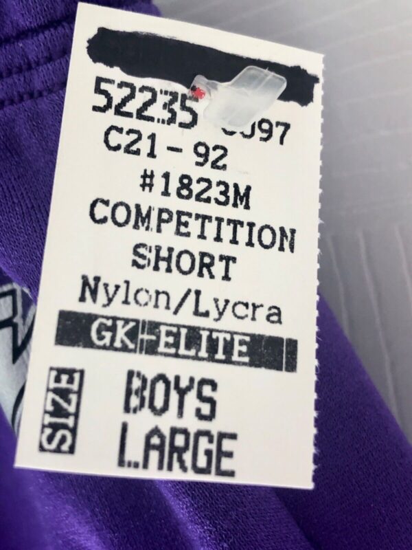 GK BOYS LARGE PURPLE GYMNASTIC RUNNING COMPETITION N/S CUT AWAY SHORTS Sz CL NWT - Image 7