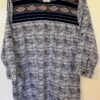 ANTILIA FEMME LADIES MEDIUM NAVY AZTEC PRINT 3/4 SLV BOHO TOP Sz M - Image 7