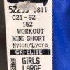 GK CHILD LARGE MINI WORKOUT SHORTS ROYAL NYLON/SPANDEX GYMNASTIC DANCE CHEER CL - Image 3