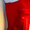 LEOâ€™S DANCEWEAR ADULT SMALL RED FOIL HALTERNECK CIRCLE RING DANCE JAZZ TOP Sz AS - Image 2