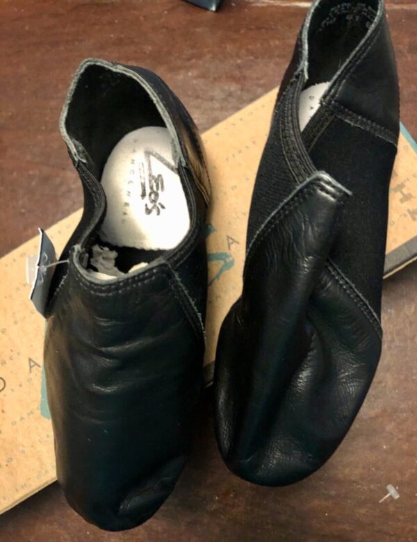 LEO'S DANCEWEAR CHILD SIZE 3.5 (Fits 1.5) BLACK LEATHER GIOFLEX JAZZ BOOT #7018 - Image 4