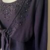HEARTS OF PALM LADIES MED 3/4SLV PURPLE ATTACHED FRONT WRAP TIE JA TOP Sz M NWT! - Image 5