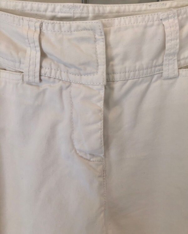 DKNY PANTS LADIES SIZE 6 WHITE ANKLE ZIP COTTON STRETCH STRAIGHT LEG SZ 6 EUC! - Image 2