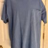 VTG UNIVERSITY WEAR MENS MED FADED BLUE HVY WT COTTON POCKET TEE NO SHRINK Sz M - Image 4