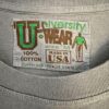 VTG UNIVERSITY WEAR MENS MED FADED BLUE HVY WT COTTON POCKET TEE NO SHRINK Sz M - Image 6