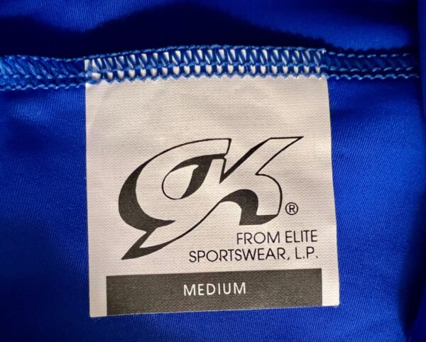 GK ADULT MEDIUM MINI WORKOUT SHORTS ROYAL NYLON/SPANDEX GYMNASTIC DANCE CHEER AM - Image 9