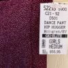 GK DANCE JAZZ PANTS CHILD MEDIUM BURGUNDY FOIL VELVET WAISTBAND HIP HUGGER Sz CM - Image 6