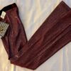 GK DANCE JAZZ PANTS CHILD MEDIUM BURGUNDY FOIL VELVET WAISTBAND HIP HUGGER Sz CM - Image 8
