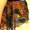 GK DANCE BALLET WRAP SKIRT CHILD X-SMALL WAVE PATTERN BLUE VELVET TIE CXS NWT!