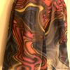 GK DANCE BALLET WRAP SKIRT CHILD X-SMALL WAVE PATTERN BLUE VELVET TIE CXS NWT! - Image 2