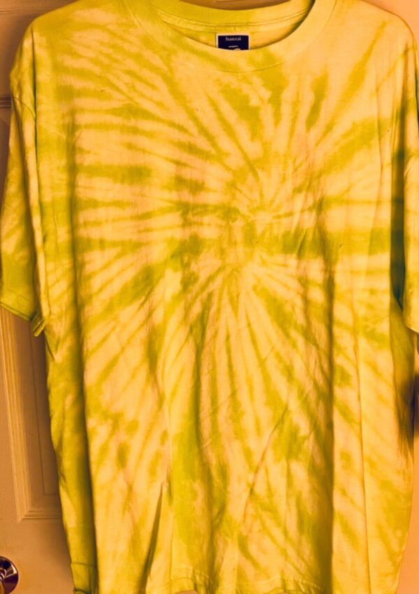 GK "SKATE" VTG  BANZAI UNISEX ADULT X-LARGE SSLV LIME TYE DYE COTTON TEE Sz XL