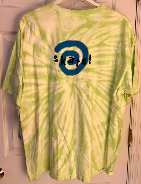 GK "SKATE" VTG  BANZAI UNISEX ADULT X-LARGE SSLV LIME TYE DYE COTTON TEE Sz XL - Image 3