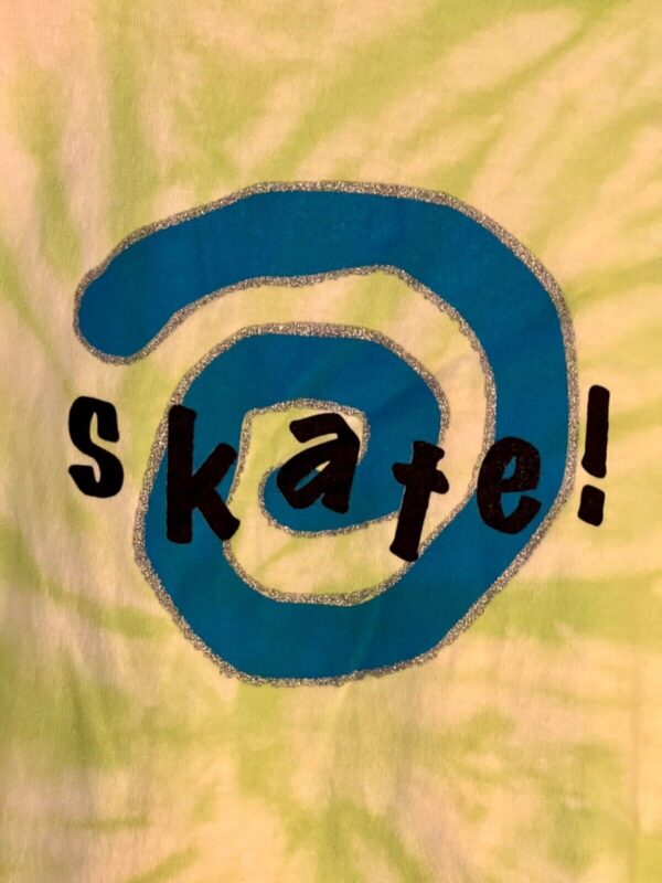 GK "SKATE" VTG  BANZAI UNISEX ADULT X-LARGE SSLV LIME TYE DYE COTTON TEE Sz XL - Image 4