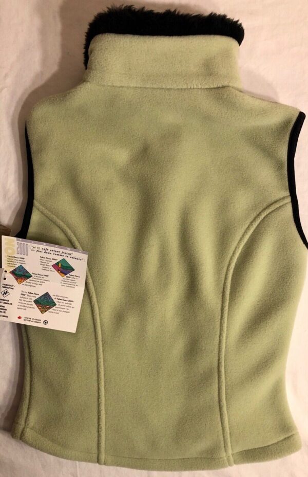 GK "DANCE" FLEECE VEST GIRLS LARGE AVALANCHE WEAR PERFORMANCE FAUX FUR GREEN L - Image 3