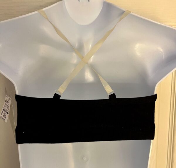 GK CAMISOLE BRA CLEAR STRAPS CHILD MEDIUM COTTON/SPANDEX SKATE GYM #1471 BLACK C - Image 5