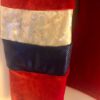 GK ADULT SMALL RED VELVET LgSLV BLUE WHITE FOIL GYMNASTICS DANCE LEOTARD Sz AS - Image 4