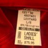 GK ADULT SMALL RED VELVET LgSLV BLUE WHITE FOIL GYMNASTICS DANCE LEOTARD Sz AS - Image 9