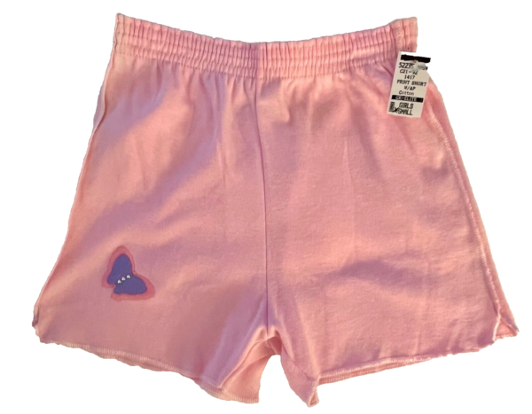 GK PINK COTTON SHORTS GIRLS X-SMALL BUTTERFLY APPLIQUE ACTIVE CASUAL SZ XS (4T)